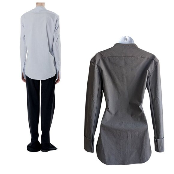 NWOT ABIGAIL LEWIS Lab Shirt Gray Minimalist Avant Garde LS Button Up Size XS/S - Picture 7 of 8